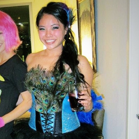 Peacock Corset Costume (Corset/ back tail) - Picture 3 of 3